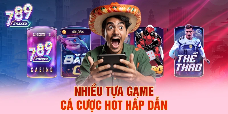 Đa dạng các tựa game cá cược hấp dẫn tại XX88